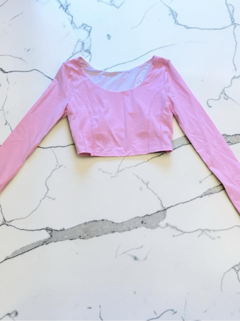 HALARA Pink Long Sleeve Crop Top